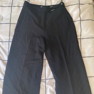 Black Wide-leg dress pants